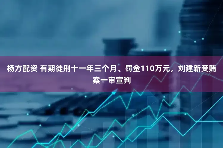 杨方配资 有期徒刑十一年三个月、罚金110万元，刘建新受贿案一审宣判