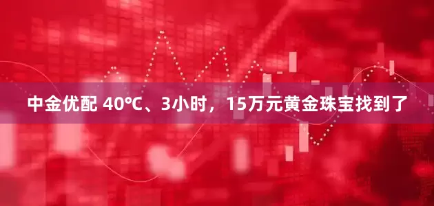 中金优配 40℃、3小时，15万元黄金珠宝找到了